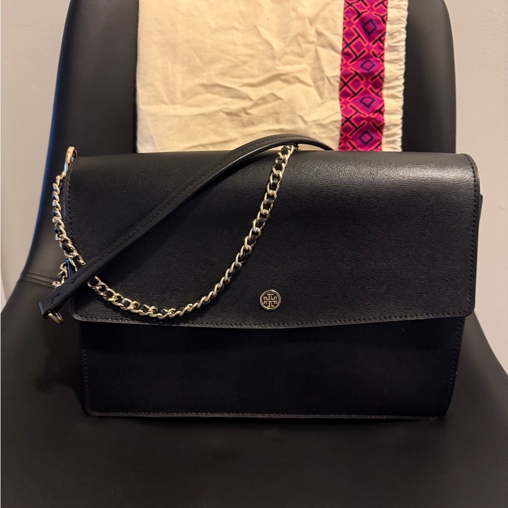 Tory Burch Black Large Parker Convertible Bag